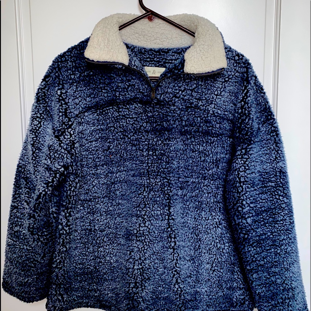 Blue Sherpa quarter zip